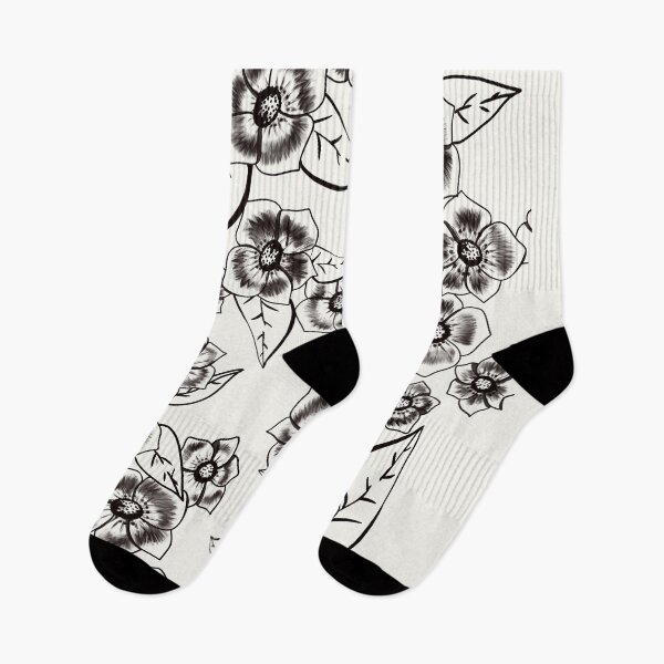 Item preview, Simple Black Vintage MSM Floral Pattern  designed and sold by scoobydanks.