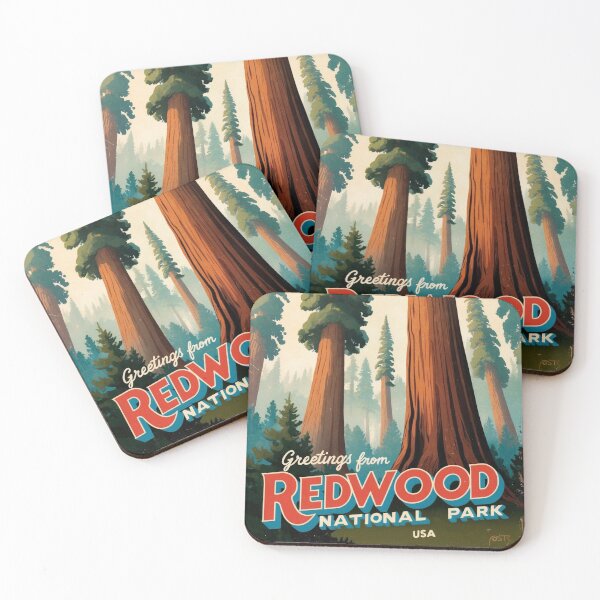 Item preview, Redwood National Park Postcard Vintage Retro Travel Vintage designed and sold by TravelPostcardGems.