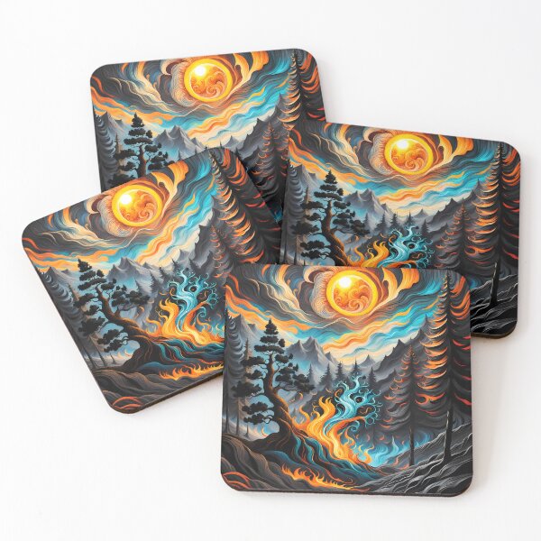 Item preview, Swirling Sun and Colourful Fire, Ai Generated Art  designed and sold by ACC .