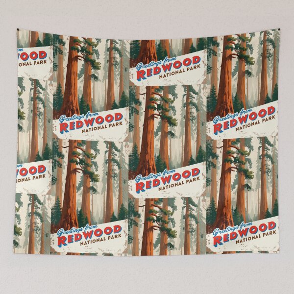 Item preview, Redwood National Park Postcard Vintage Retro Travel Vintage designed and sold by TravelPostcardGems.