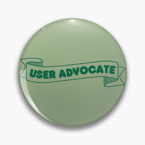 Item preview, user advocate banner green - UX Designer | Product Designer | UI Designer Stickers designed and sold by PoshPixel.