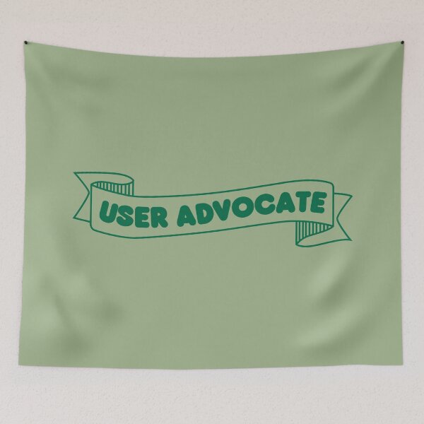Item preview, user advocate banner green - UX Designer | Product Designer | UI Designer Stickers designed and sold by PoshPixel.