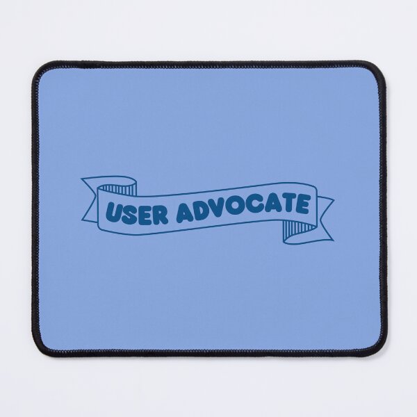 Artikelvorschau, User Advocate Banner blau - UX Designer | Produktdesigner | UI Designer Aufkleber entworfen und verkauft von PoshPixel.