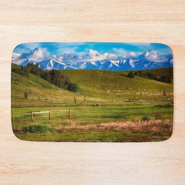 Item preview, Montana Countryside with Snow Covered Mountains designed and sold by Kathy Weaver.