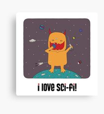 i love sci-fi Canvas Print