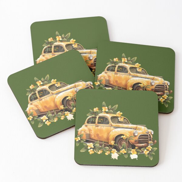 Item preview, Vintage Floral Car designed and sold by MOVALENDA.