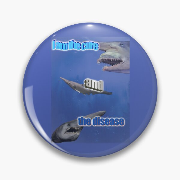 Item preview, I am the cure and the disease goblin shark word art  designed and sold by MichaelJP1.