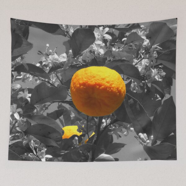 Item preview, Oranges in the sun on black and white background designed and sold by AHELENE.