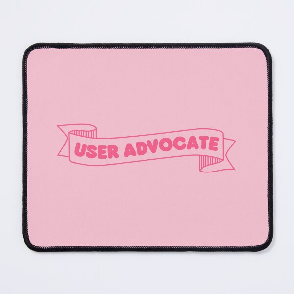Artikelvorschau, User Advocate Banner Pink - UX Designer | Produktdesigner | UI Designer Aufkleber entworfen und verkauft von PoshPixel.