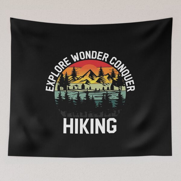 Item preview, Explore Wonder Conquer - Nature Inspired Hiking Lover T-Shirts for Adventurers designed and sold by Techflare.