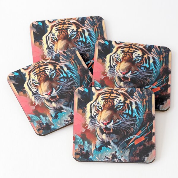 Item preview, Tiger - splashed colors designed and sold by django727.