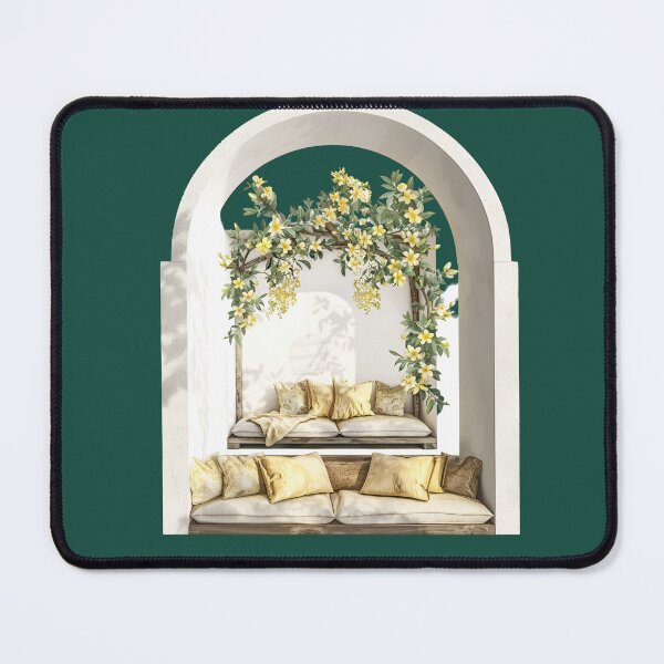 Item preview, Mediterranean Alcove with Yellow Flowers designed and sold by MOVALENDA.