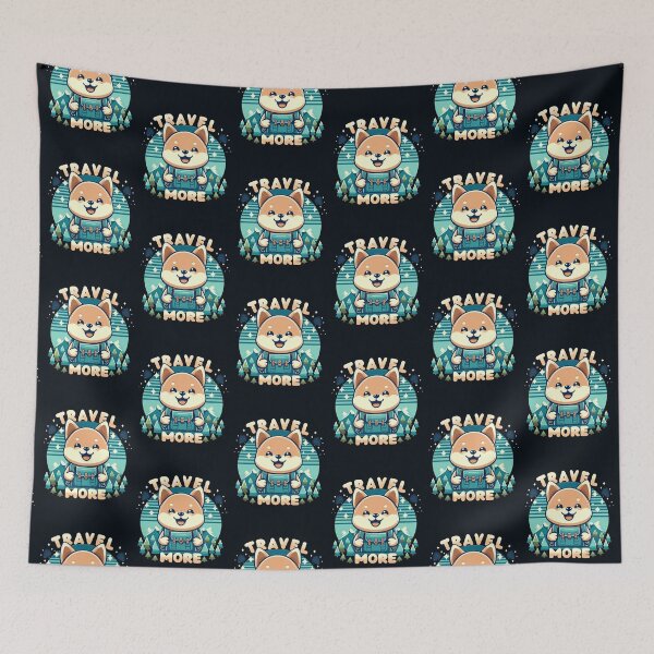 Item preview, Travel more, traveling dog, backpacker dog, backpacker designed and sold by antcpjr682.