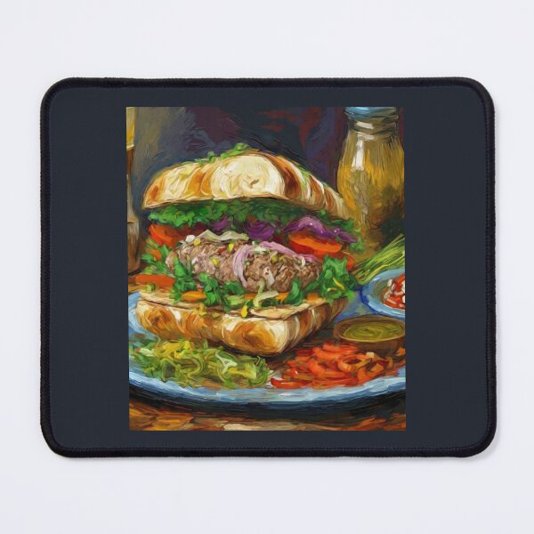Item preview, "Sausage Sandwich: Savory Delight in Every Bite" designed and sold by Artisticanvas.