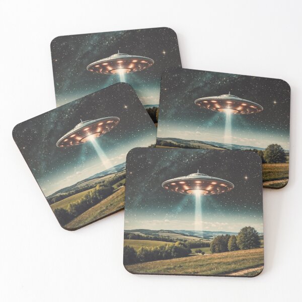 Item preview, UFO over field emitting light designed and sold by CreativPurpose.