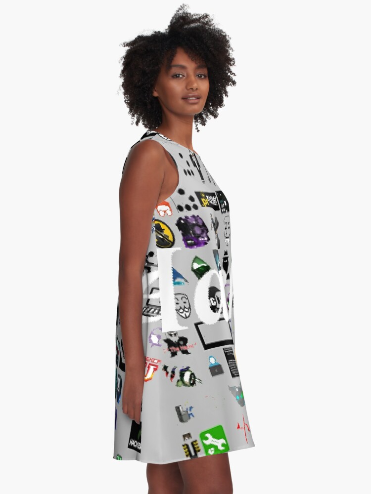 Alternate view of Pattern, design, tracery, weave, drawing, figure, picture, illustration A-Line Dress