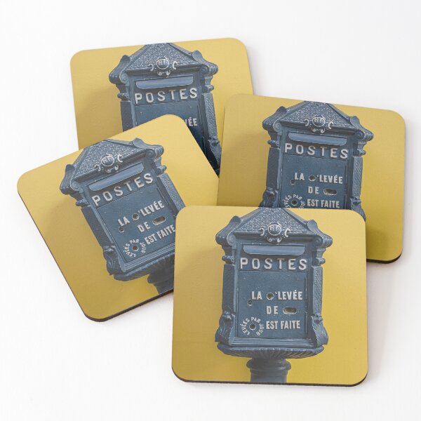 Aperçu de l'œuvre Boîte aux Lettres Vintage de la Poste Française - Marine et Moutarde créée et vendue par CarolinaReina.