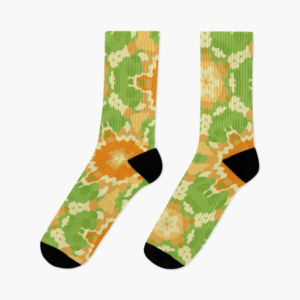 Item preview, Retro Mandala Green and Orange designed and sold by WormholeOrbital.