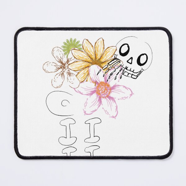 Item preview, Cartoon doodle ghost bone with brightly colored flowers, white background, halloween designed and sold by nongsao4.