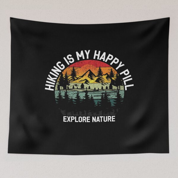Item preview, Hiking Is My Happy Pill - Nature Inspired Hiking Lover T-Shirts for Adventurers designed and sold by Techflare.