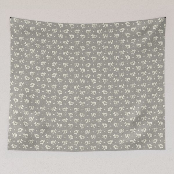 Item preview, Ecru bouquet on gray texture background designed and sold by cezidesign.