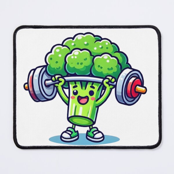 Item preview,  Strong Broccoli Weightlifting Cartoon  designed and sold by NattyGe.