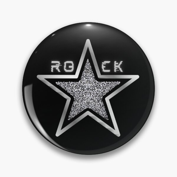 Item preview, Silver rock star on black designed and sold by Rbnano.