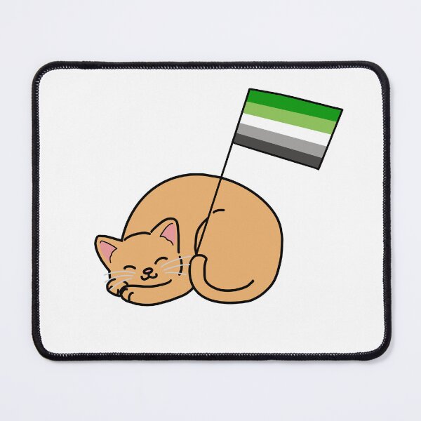 Item preview, Orange cat aromantic pride flag designed and sold by mossy-cat.