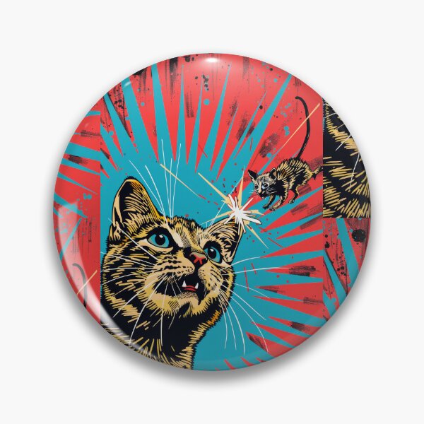 Item preview, Pop Art Illustration of Cat Ready to Attack Mouse designed and sold by Piotrek0001.