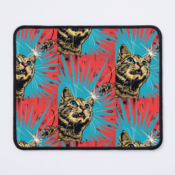 Item preview, Pop Art Illustration of Cat Ready to Attack Mouse designed and sold by Piotrek0001.