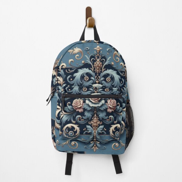 Item preview, Sky Blue & Midnight Blue Rococo With Roses designed and sold by DesignsByPrnces.