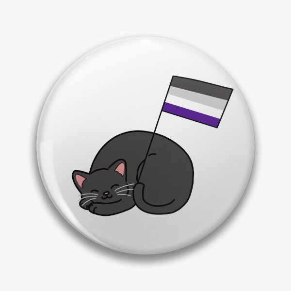 Item preview, Black cat asexual pride flag designed and sold by mossy-cat.