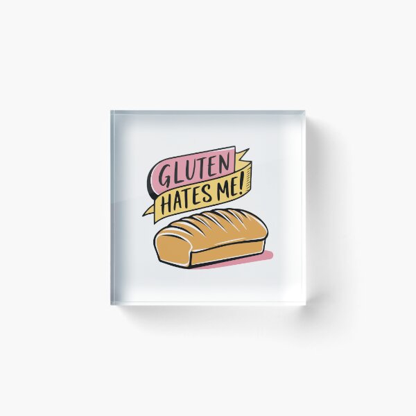 Item preview, Gluten Hates Me! Funny Loaf Of Bread designed and sold by PMCreative.