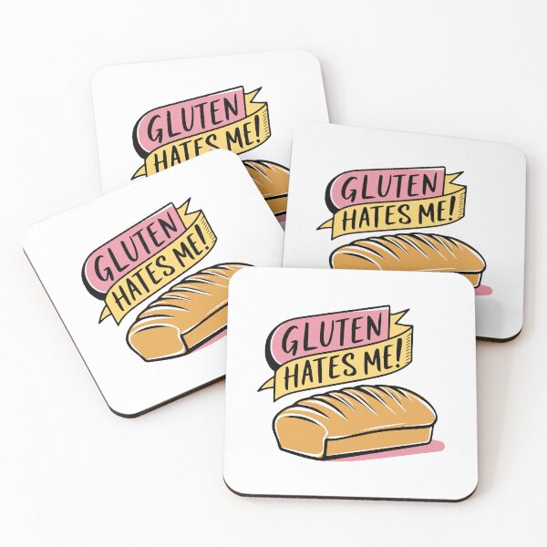 Item preview, Gluten Hates Me! Funny Loaf Of Bread designed and sold by PMCreative.