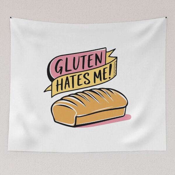 Item preview, Gluten Hates Me! Funny Loaf Of Bread designed and sold by PMCreative.