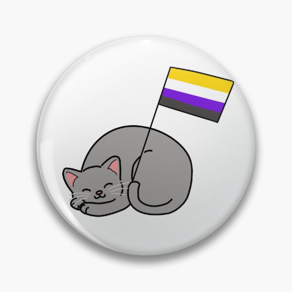 Item preview, Gray cat nonbinary pride flag designed and sold by mossy-cat.