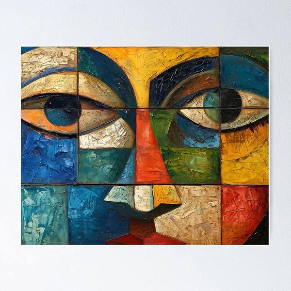 Item preview, Straight Forward Face - Cubism designed and sold by KootenayDesigns.