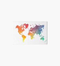 Map of the world colored Art Board Print