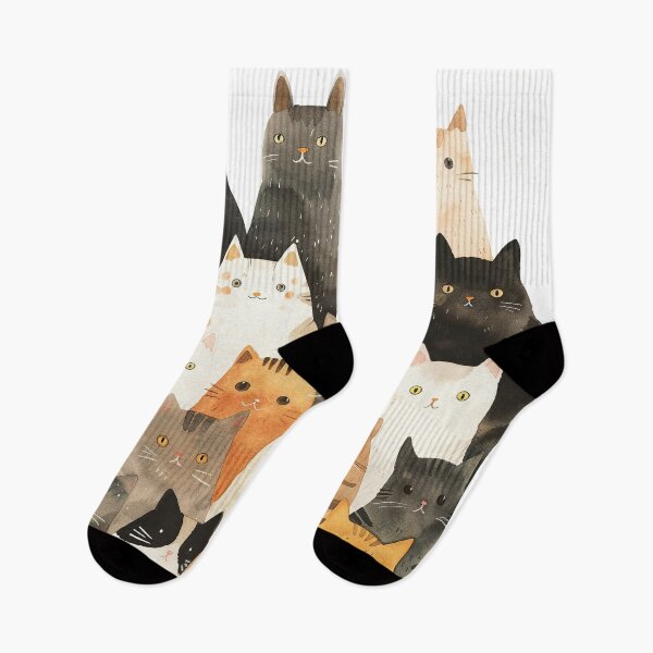 Item preview, Simple cute cats art  illustrated watercolor designed and sold by Inktown.