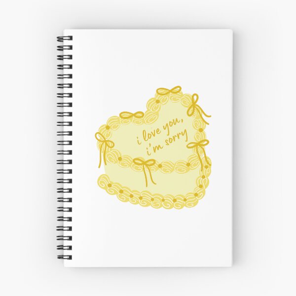 Item preview, i love you im sorry yellow heart cake designed and sold by stickersxbecca.