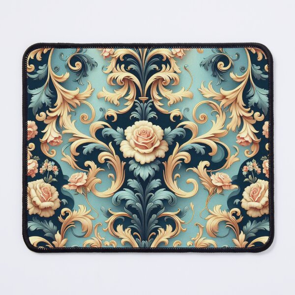 Item preview, Sky Blue & Midnight Blue Rococo With Roses designed and sold by DesignsByPrnces.