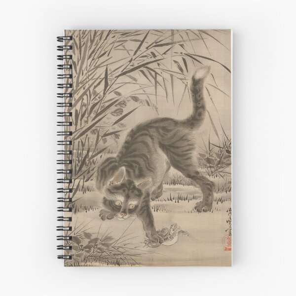 Item preview, Cat Catching Frog, Meiji era artwork designed and sold by cheeseburgercat.