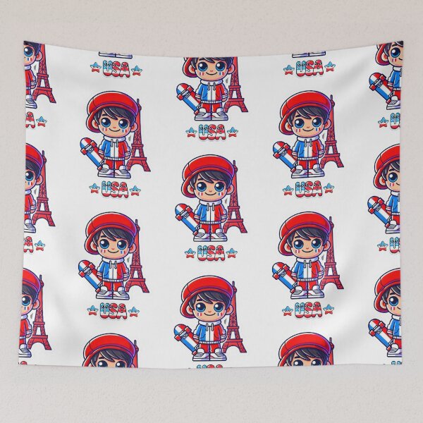 Item preview, Skateboard Champ USA Kawaii designed and sold by BlankCanvasHaHa.