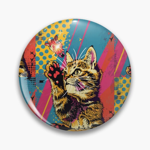 Item preview, Pop Art Illustration of Cat Ready to Attack Mouse designed and sold by Piotrek0001.