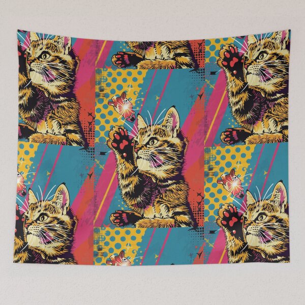 Item preview, Pop Art Illustration of Cat Ready to Attack Mouse designed and sold by Piotrek0001.