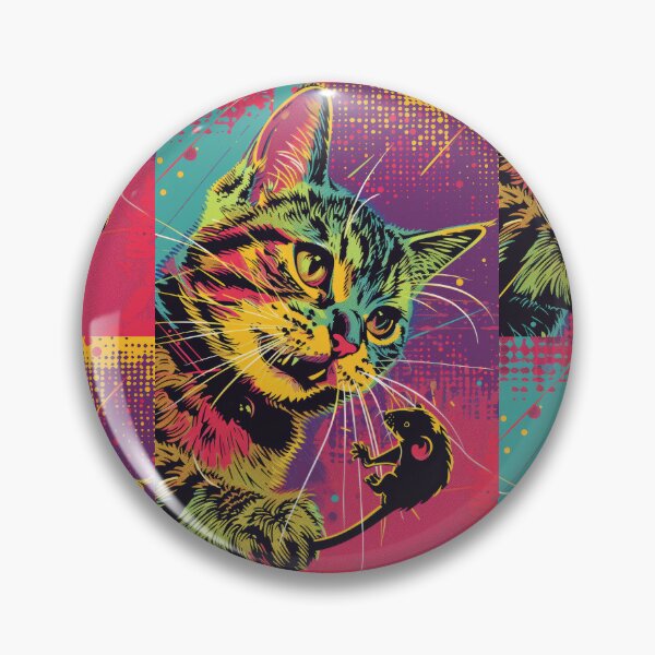 Item preview, Pop Art Illustration of Cat Ready to Attack Mouse designed and sold by Piotrek0001.