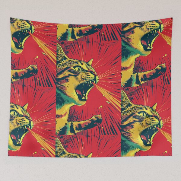 Item preview, Pop Art Illustration of Cat Ready to Attack Mouse designed and sold by Piotrek0001.