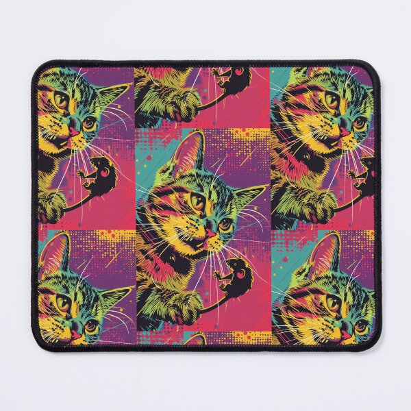 Item preview, Pop Art Illustration of Cat Ready to Attack Mouse designed and sold by Piotrek0001.