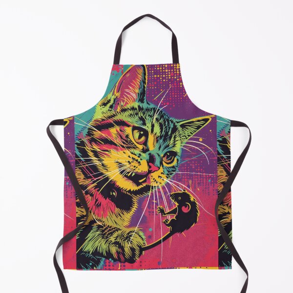 Item preview, Pop Art Illustration of Cat Ready to Attack Mouse designed and sold by Piotrek0001.