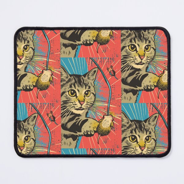 Item preview, Pop Art Illustration of Cat Ready to Attack Mouse designed and sold by Piotrek0001.